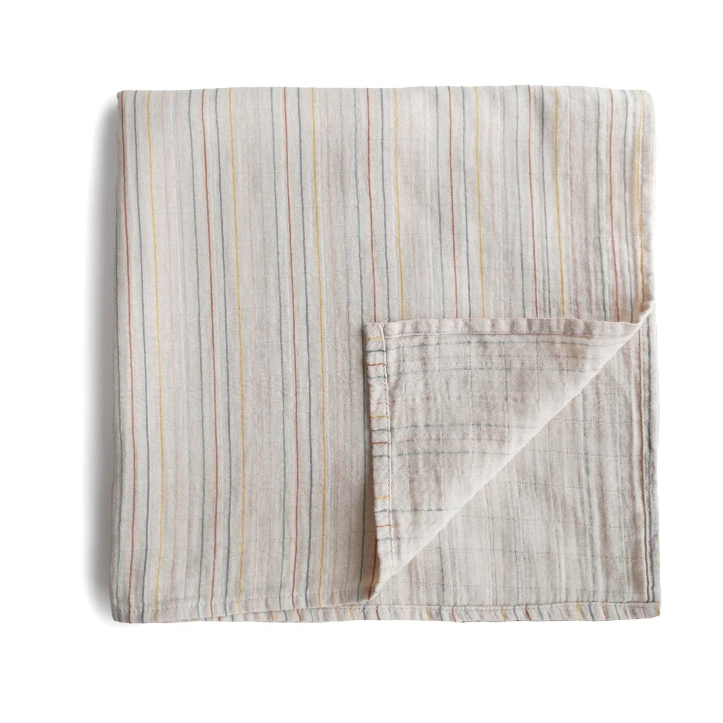 Organic Cotton Muslin Swaddle Blanket for Baby Cuddling and Nursing Mushie