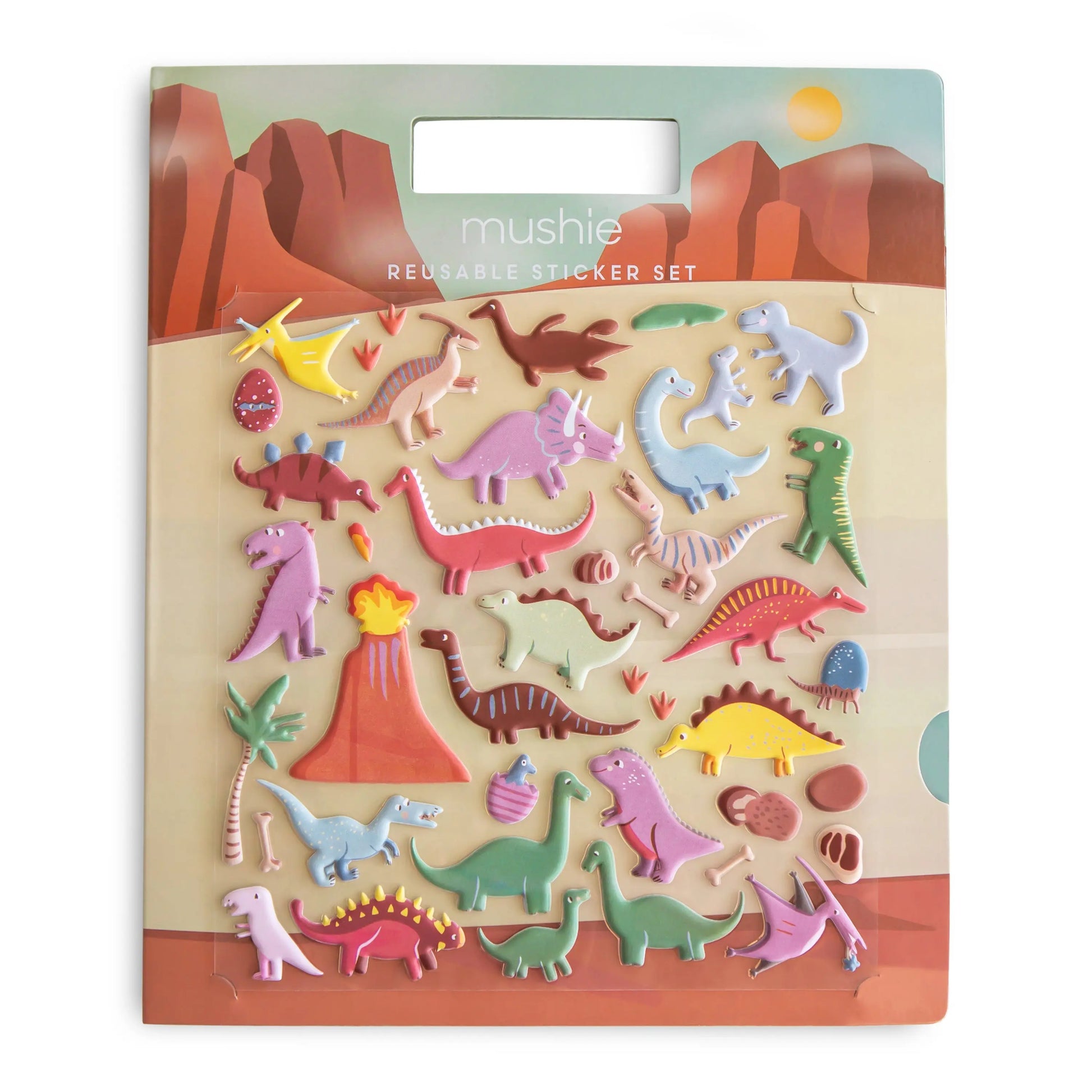 Reusable Dino Sticker Set for Imaginative Play and Storytelling Mushie