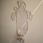 Mushie Ribbed Baby Bonnet Made with Organic Cotton for Warmth and Comfort - Apparel & Accessories > Clothing > Baby & Toddler Clothing > Baby One-Pieces Baby Clothes