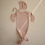 Mushie Ribbed Baby Bonnet Made with Organic Cotton for Warmth and Comfort - Apparel & Accessories > Clothing > Baby & Toddler Clothing > Baby One-Pieces Baby Clothes