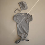 Mushie Ribbed Baby Bonnet Made with Organic Cotton for Warmth and Comfort - Apparel & Accessories > Clothing > Baby & Toddler Clothing > Baby One-Pieces Baby Clothes