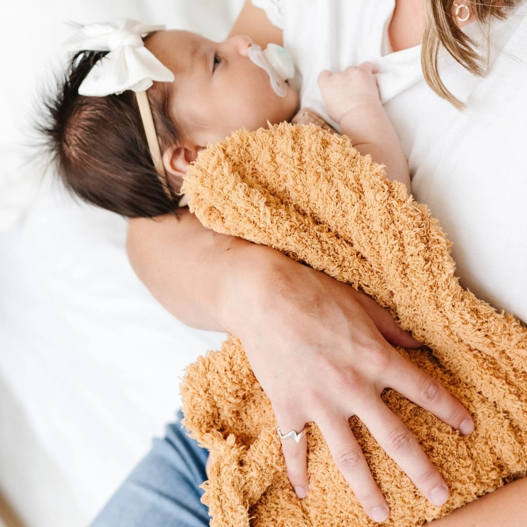Ribbed Bamboni Mini Blankets Soft Baby Blanket by Saranoni Saranoni Everetts Place Boutique 25.00