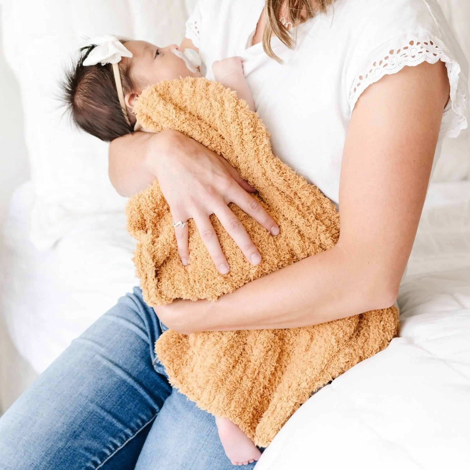 Ribbed Bamboni Mini Blankets Soft Baby Blanket by Saranoni Saranoni Everetts Place Boutique