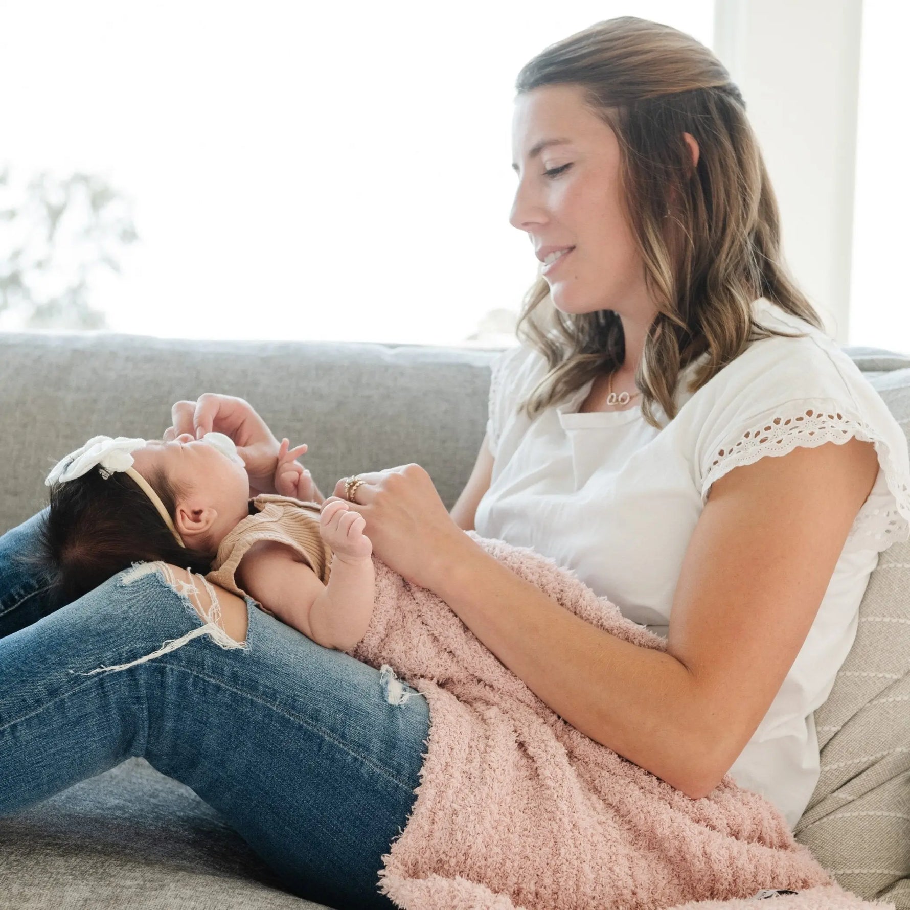 Ribbed Bamboni Mini Blankets Soft Baby Blanket by Saranoni Saranoni Everetts Place Boutique