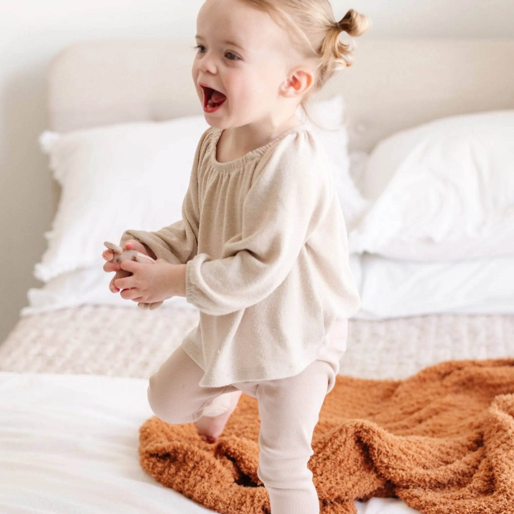 Ribbed Bamboni Mini Blankets Soft Baby Blanket by Saranoni Saranoni Everetts Place Boutique
