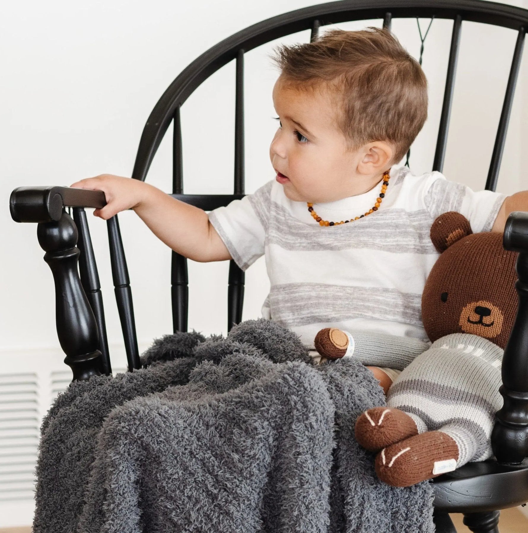 Ribbed Bamboni Mini Blankets Soft Baby Blanket by Saranoni Saranoni Everetts Place Boutique