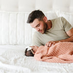 Ribbed Bamboni Receiving Blanket Soft Cozy Baby Blanket Saranoni Everetts Place Boutique