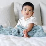 Ribbed Bamboni Receiving Blanket Soft Cozy Baby Blanket Saranoni Everetts Place Boutique