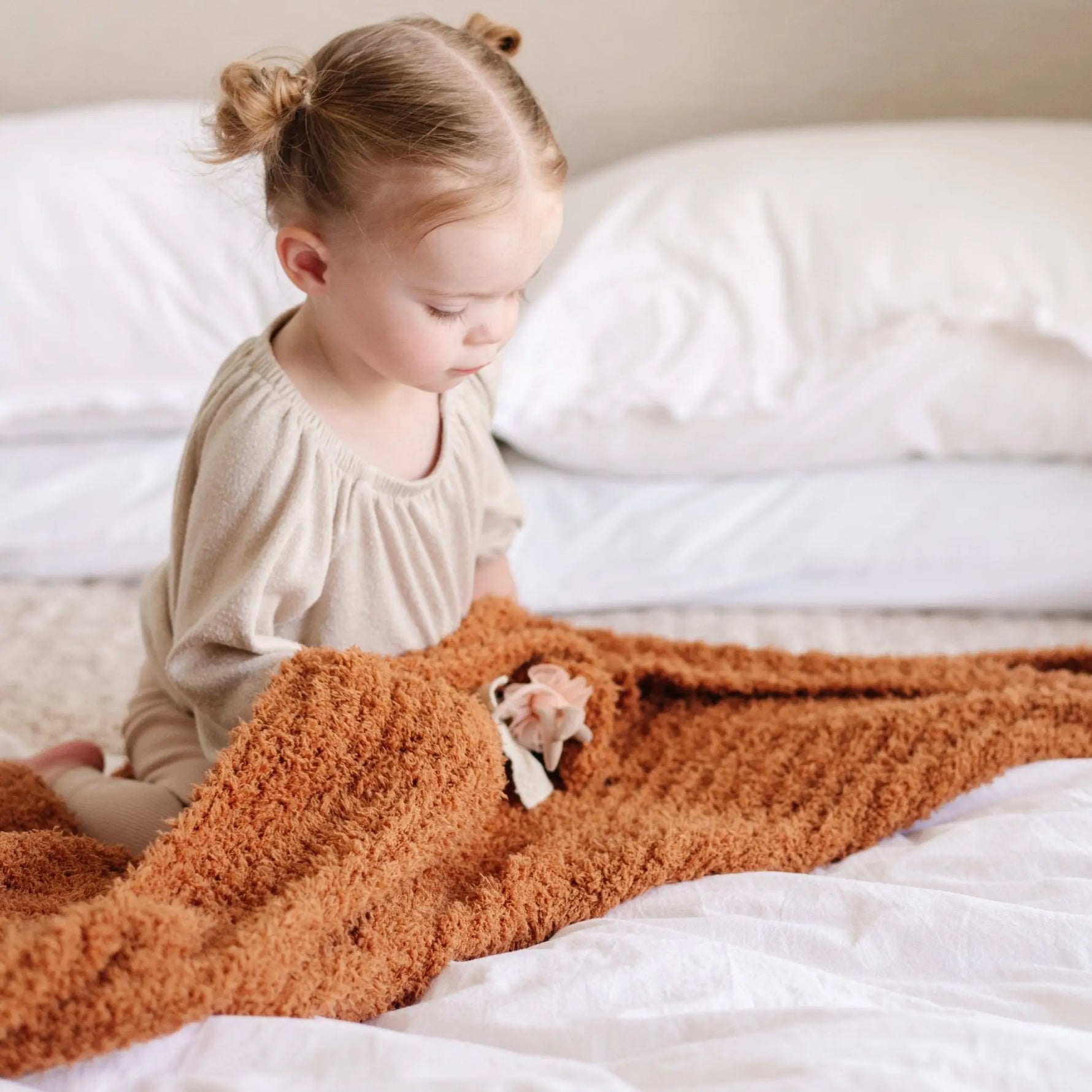 Ribbed Bamboni Receiving Blanket Soft Cozy Baby Blanket Saranoni Everetts Place Boutique