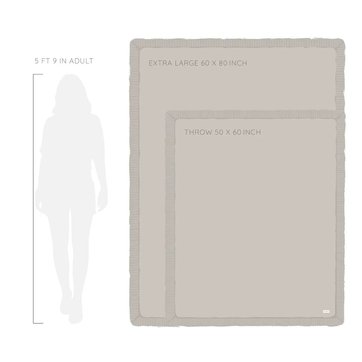 Saranoni Ribbed Blanket - Bamboni Throw Blankets Soft Cozy Luxury Premium - Everetts Place Boutique - 