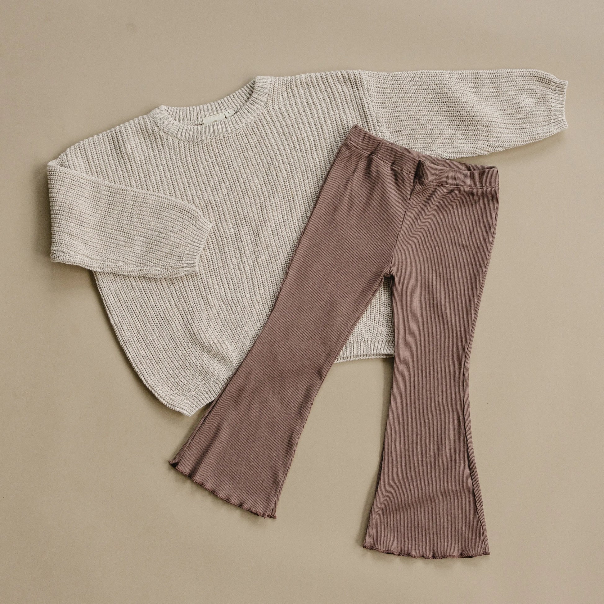 Ribbed Bamboo Flared Leggings For Babies 6 To 12 Months Little Joy Co. Everetts Place: Online Boutique