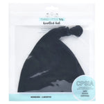 Three Little Tots Ribbed Black Hat - 
