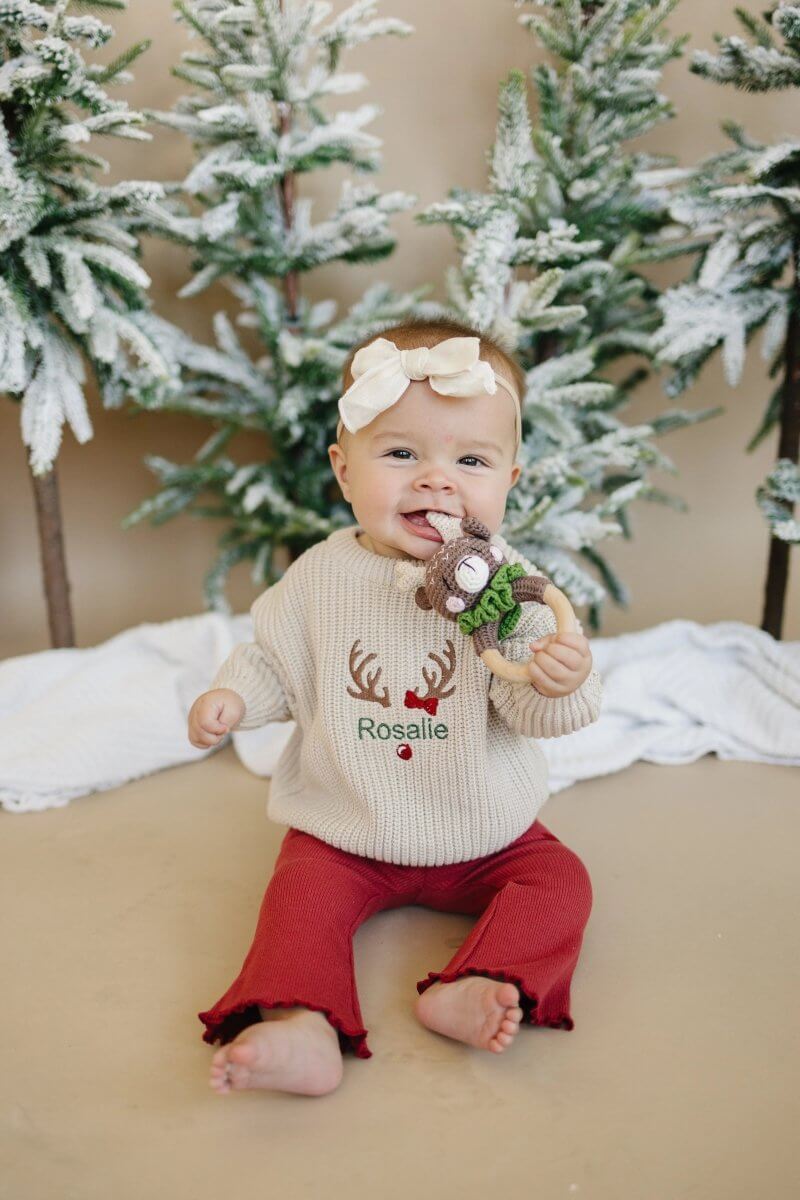 Ribbed Cotton Flared Leggings - Red Valentine's Coordinating Little Joy Co. Everetts Place Boutique