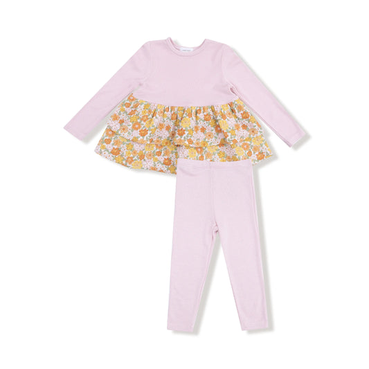 Ribbed Long Sleeve Top And Peplum Legging Set For Girls Angel Dear Everetts Place: Online Boutique