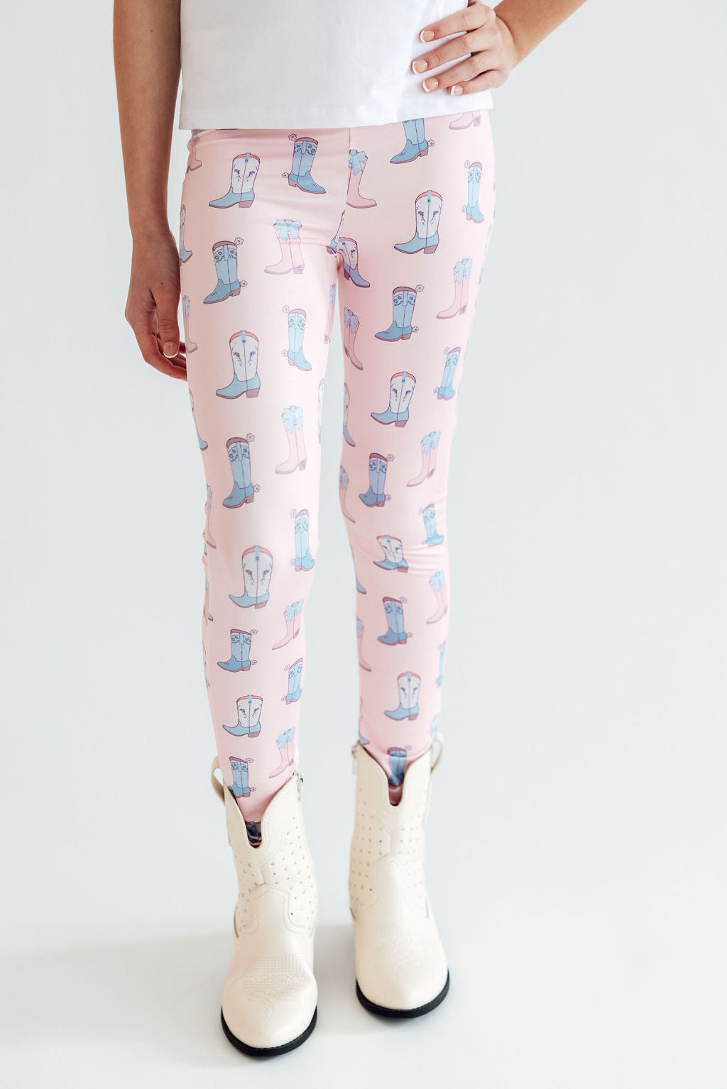 Mila & Rose Ribbons & Rodeos western print baby leggings