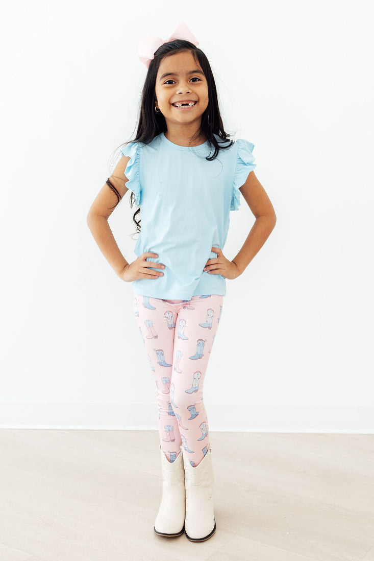 Mila & Rose Ribbons & Rodeos organic baby leggings.
