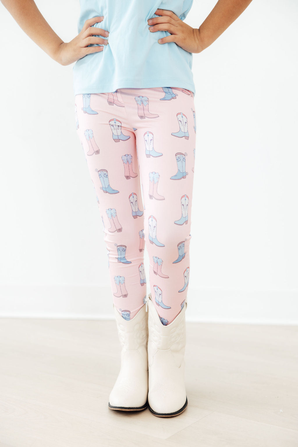 Mila & Rose Ribbons & Rodeos patterned baby leggings