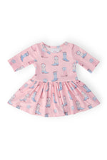 Mila & Rose ® Ribbons & Rodeos 3/4 Sleeve Twirl Bodysuit - 