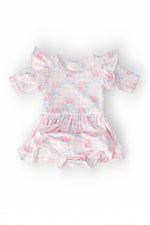 Ribbons and Roses Twirl Bodysuit Three Quarter Sleeve Mila & Rose ® Everetts Place: Online Boutique