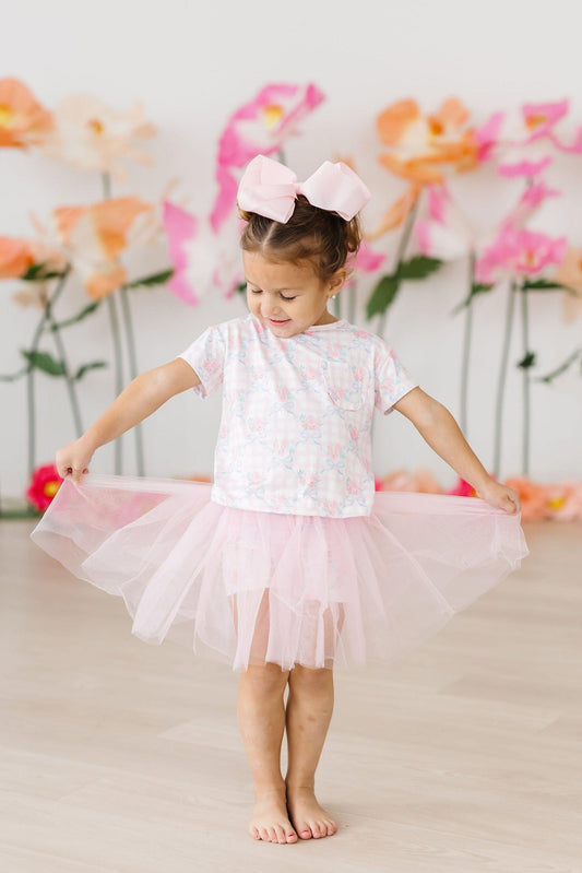Mila & Rose ® Ribbons And Roses Tutu Shorts For Girls High Waisted - Apparel & Accessories > Clothing > Shorts Tutu Shorts