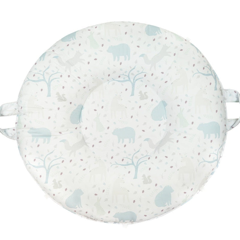 Riley Jr. Silver Floor Cushion Goosewaddle® | Newborn Baby Blankets Toys Teethers Bibs & More