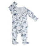 Sweet Bamboo Rips Ranch Zipper Footie for Babies Two Way Zip Easy Care - Everetts Place Boutique - 