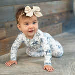 Sweet Bamboo Rips Ranch Zipper Footie for Babies Two Way Zip Easy Care - Everetts Place Boutique - 