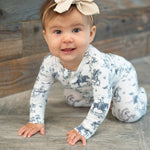 Sweet Bamboo Rips Ranch Zipper Footie for Babies Two Way Zip Easy Care - Everetts Place Boutique - 