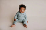Three Little Tots Robbins Egg Baby Ribbed Playsuit with pockets - 