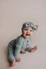 Three Little Tots Robbins Egg Baby Ribbed Playsuit with pockets - 