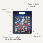 Mushie Reusable Space Sticker Set for Imaginative Storytelling and Creative Play - Arts & Entertainment > Hobbies & Creative Arts > Arts & Crafts > Art & Crafting Materials > Embellishments & Trims > Decorative Stickers Sticker Set