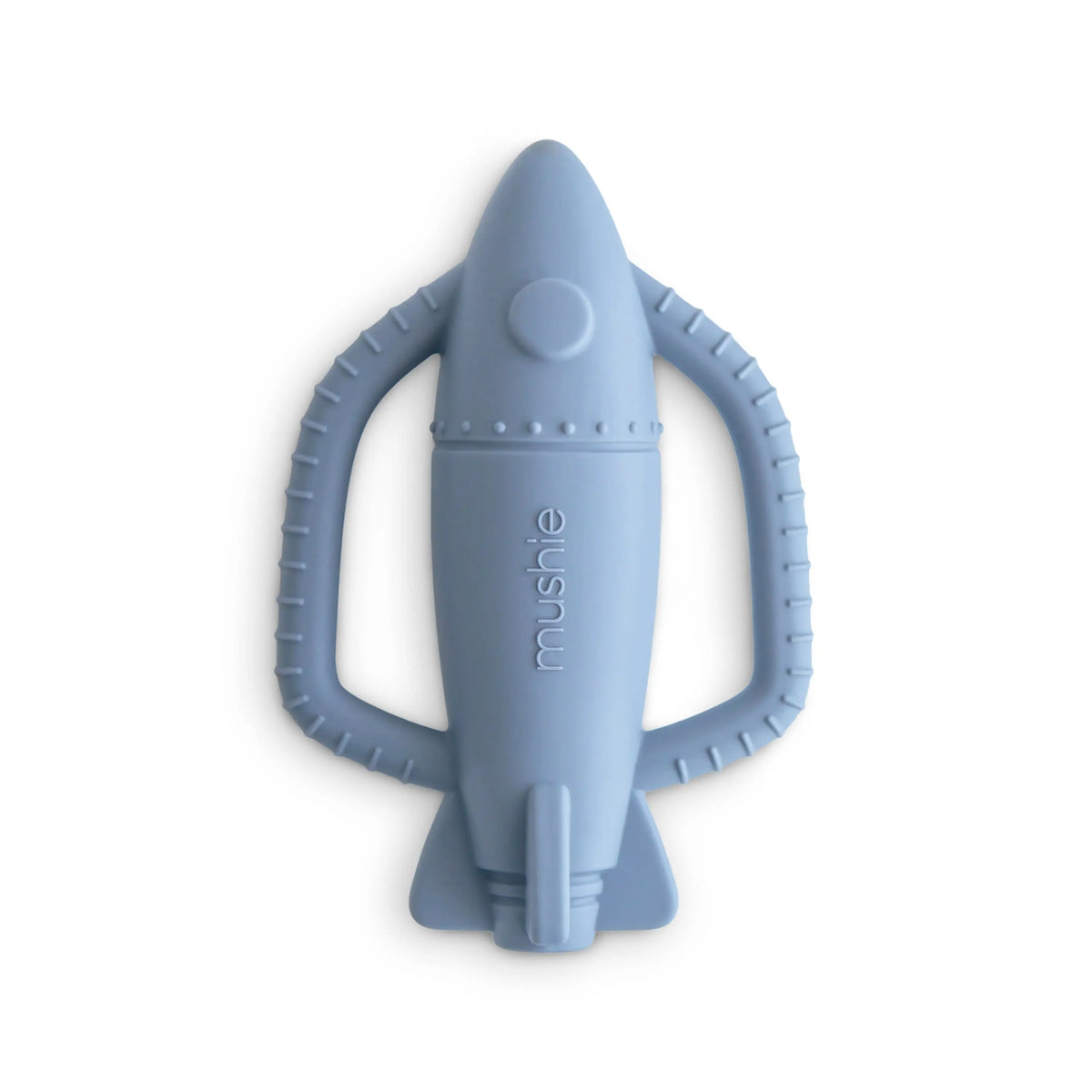 Mushie Silicone Rocket Rattle Teether For Babies Space Theme Mushie 