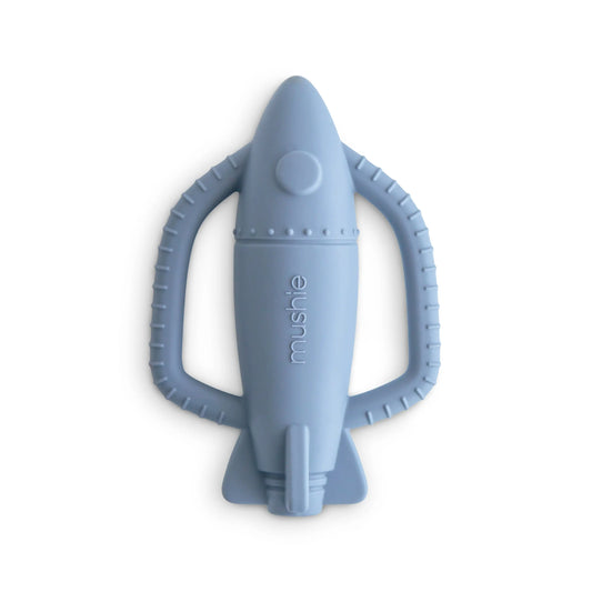 Rocket Rattle Teether Silicone Baby Toy with Built In Rattle Mushie