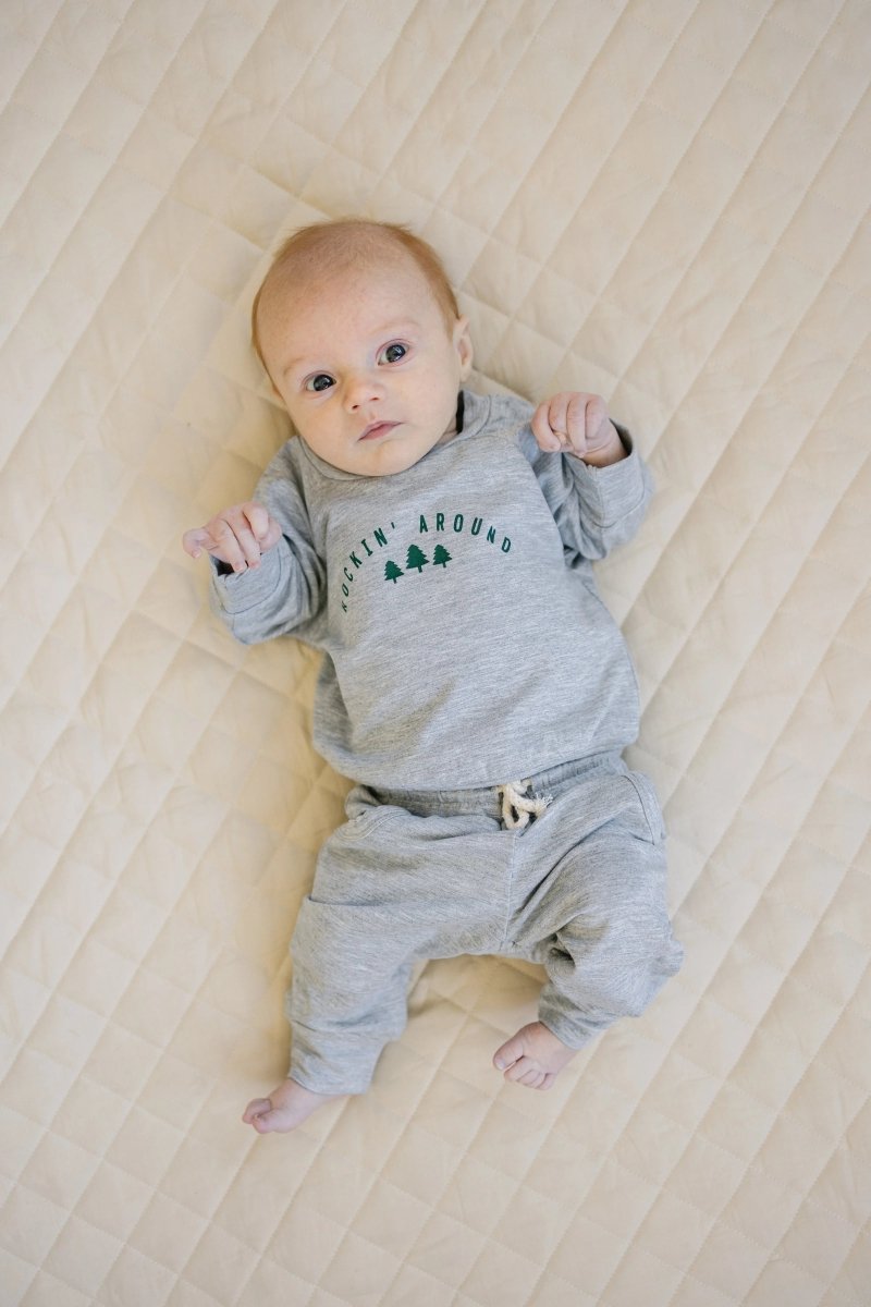 Little Joy Co. Rockin’ Around Bamboo Christmas Crewneck & Jogger Set - Everetts Place Boutique - 