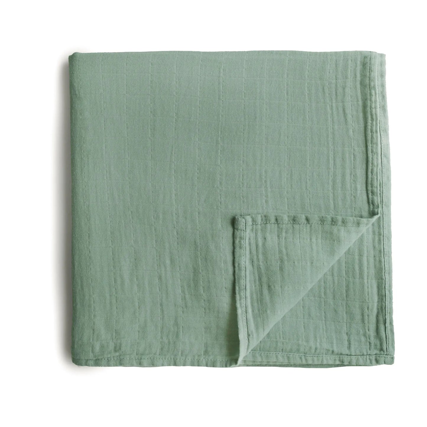 Organic Cotton Muslin Swaddle Blanket for Baby Cuddling and Nursing Mushie