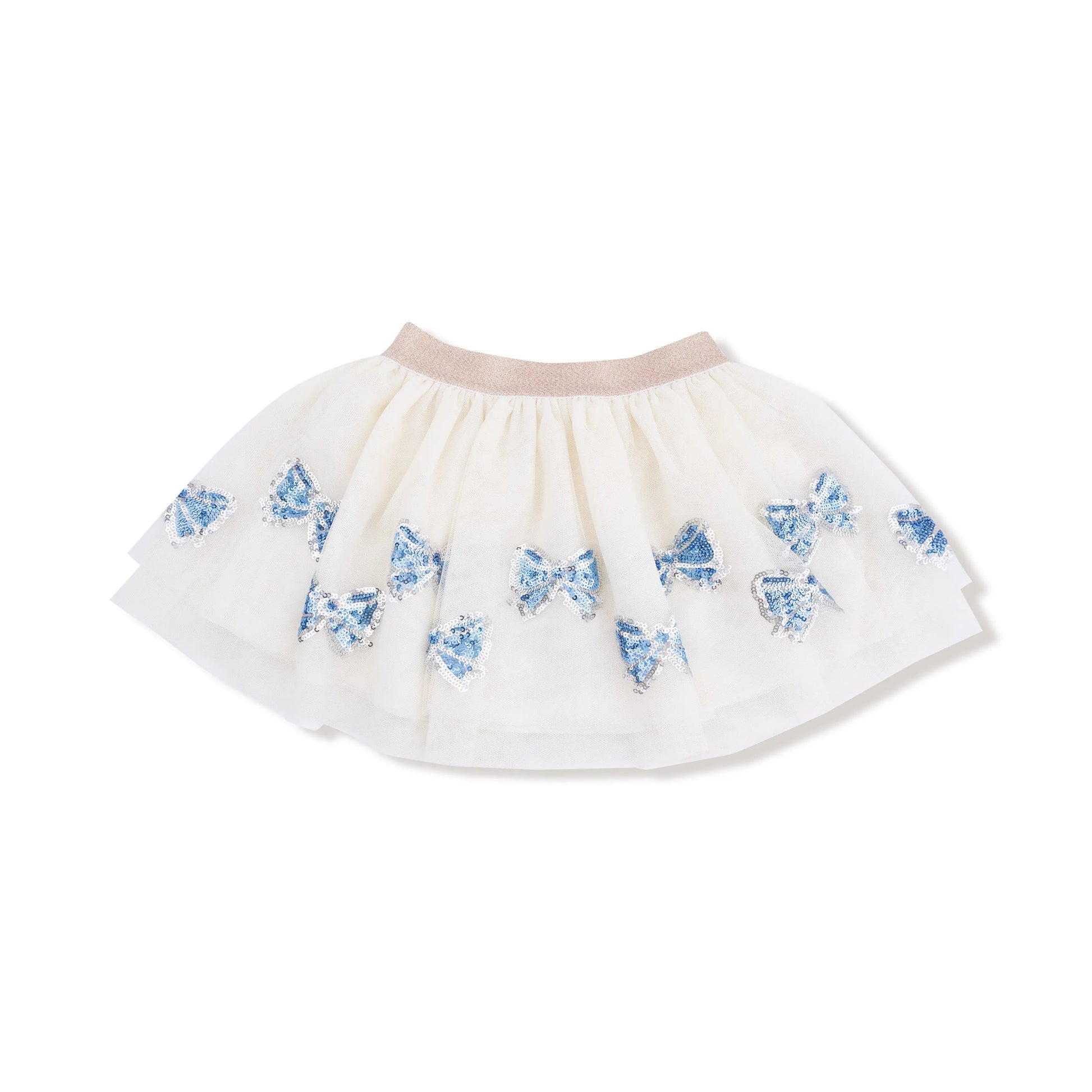 Romi Floral Tutu Skirt With Sparkling Blue Bow Sequin Angel Dear Everetts Place: Online Boutique