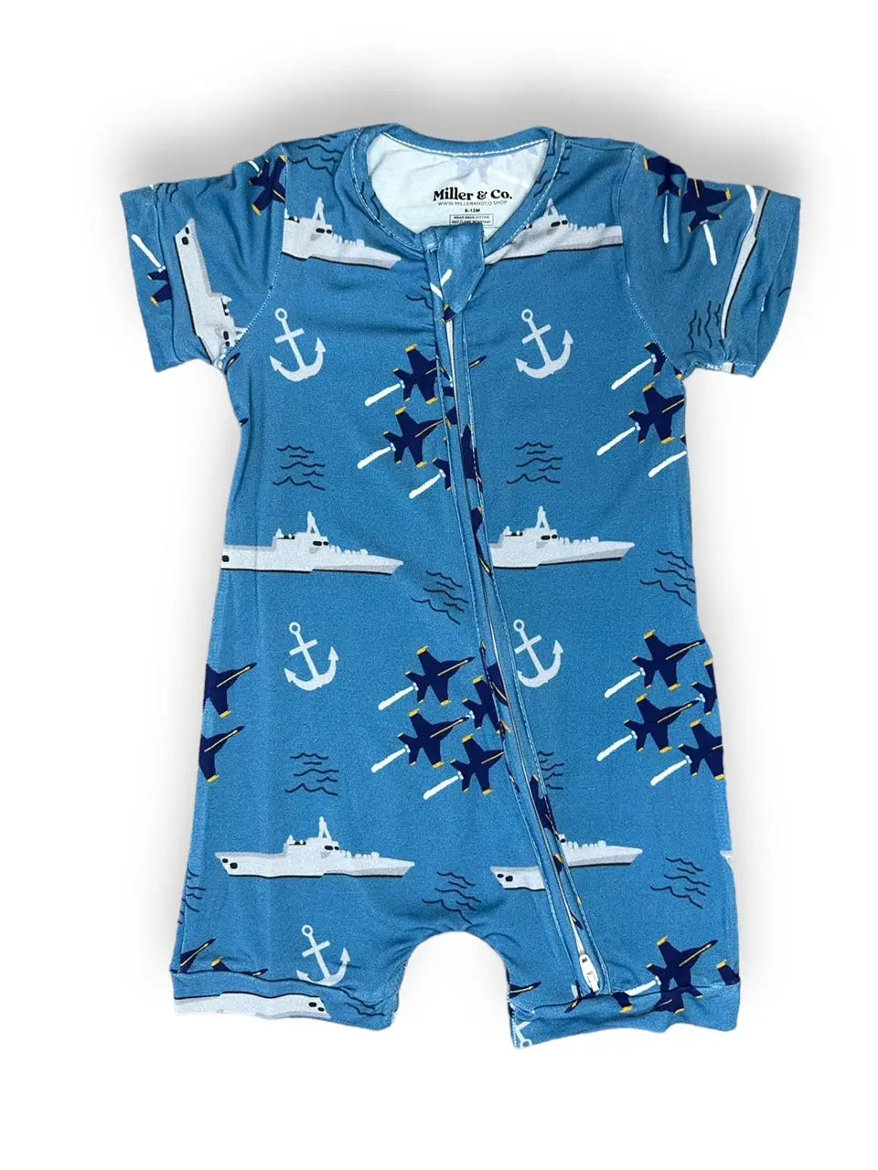 Romper, Navy Miller & Co. Everetts Place Boutique