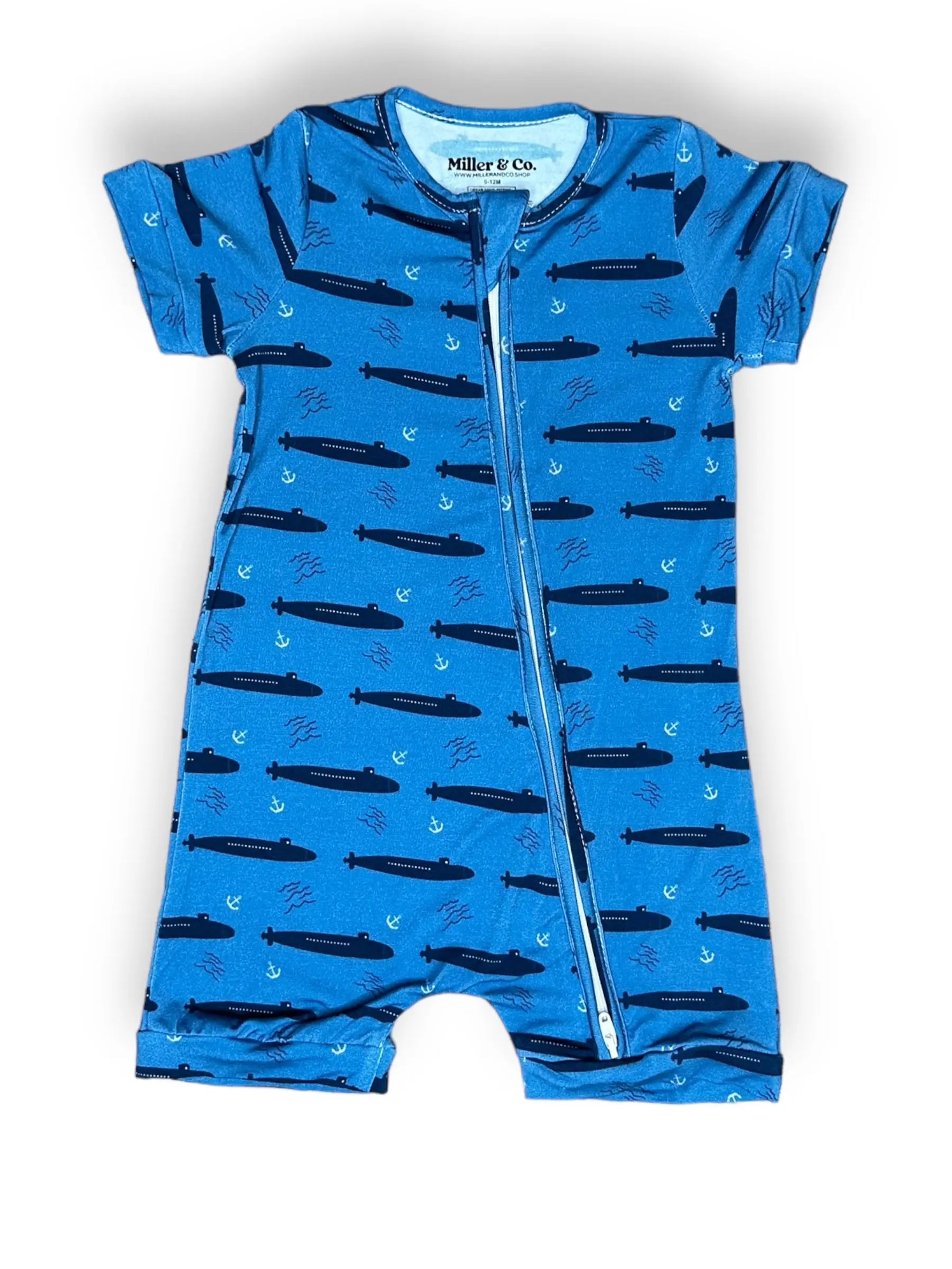 Romper, Navy Submarine Miller & Co. Everetts Place Boutique