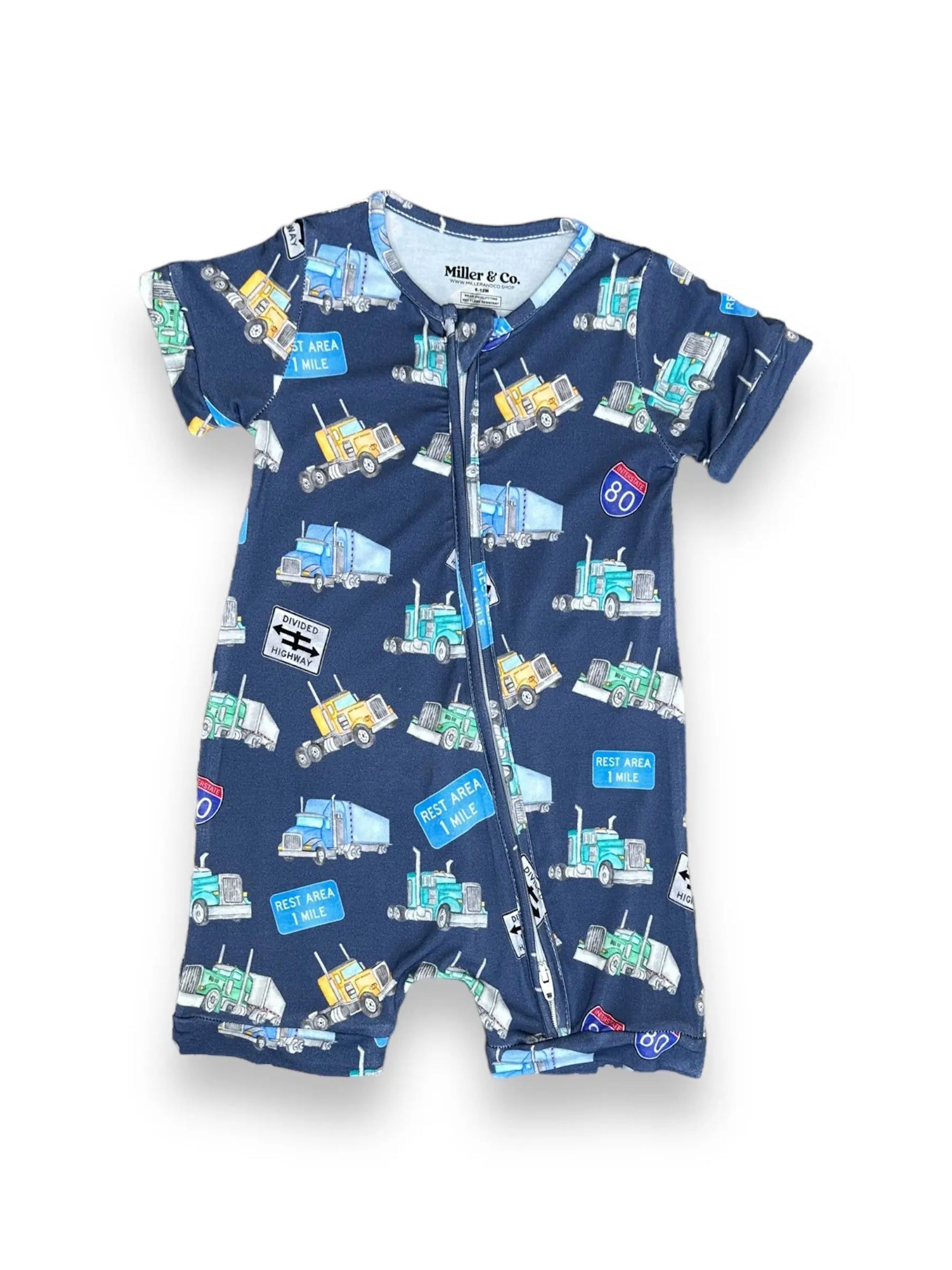 Romper,  Semi Trucks Miller & Co. Everetts Place Boutique