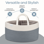 Rope Diaper Caddy Pacific Blue Nursery Organizer Deluxe Comfy Cubs Everetts Place: Online Boutique