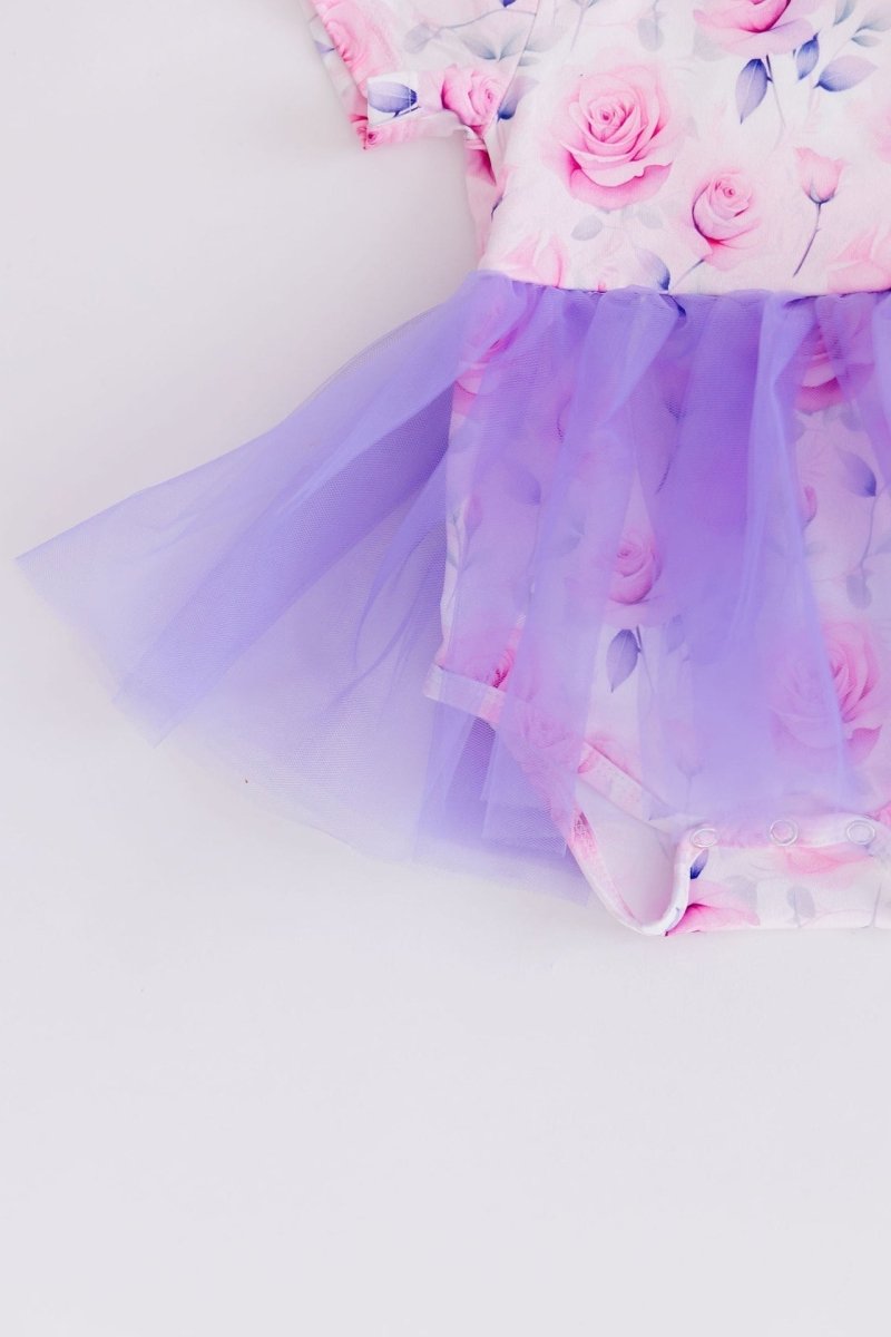 Mila & Rose ® Rose Garden Tutu Bodysuit For Baby With Snap Closure - Everetts Place Boutique - 