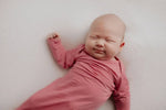 Three Little Tots Rose Knotted Newborn Baby Gown - 
