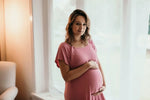 Three Little Tots Rose Mommy Labor and Delivery Nursing Hoospital Gown - 