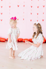 Mila & Rose ® Rosebud Bows Smocked Ruffle Dress For Girls Mila Rose - Apparel & Accessories > Clothing > Dresses Smocked Ruffle Dress