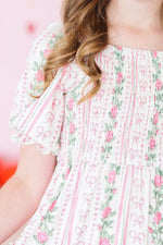 Mila & Rose ® Rosebud Bows Smocked Ruffle Dress For Girls Mila Rose - Apparel & Accessories > Clothing > Dresses Smocked Ruffle Dress