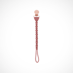 Rosewood Silicone One-Piece Pacifier Clip by Kolorful