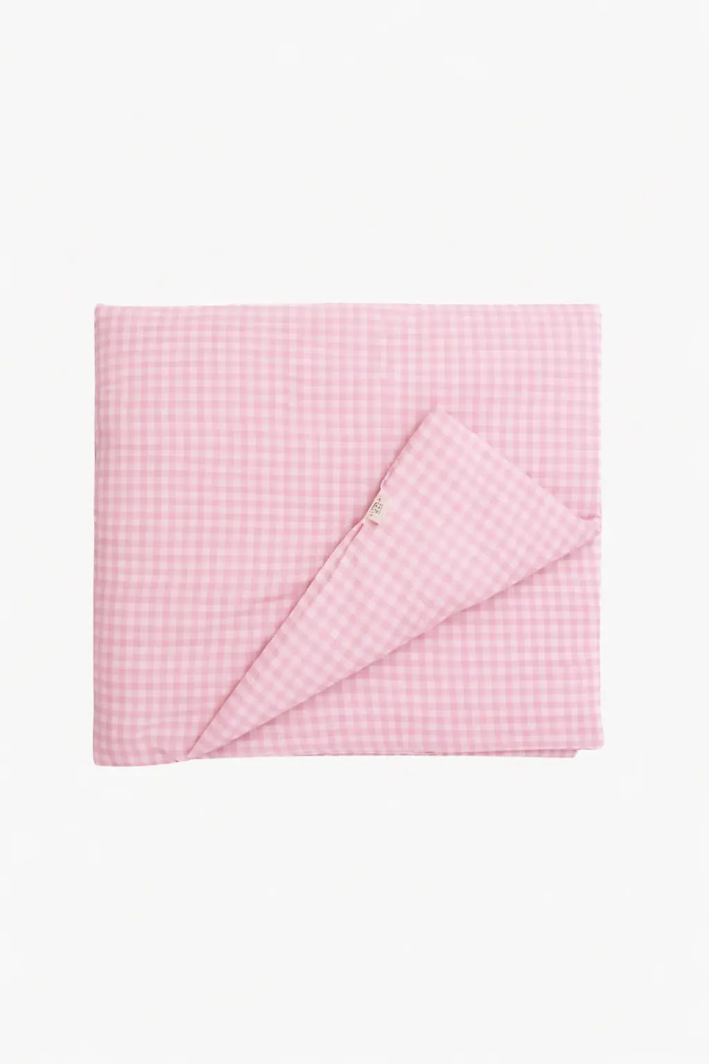 Rosey Pink Gingham Crib Quilted Blanket 100 Percent Cotton Toddler Little Mae & Co 