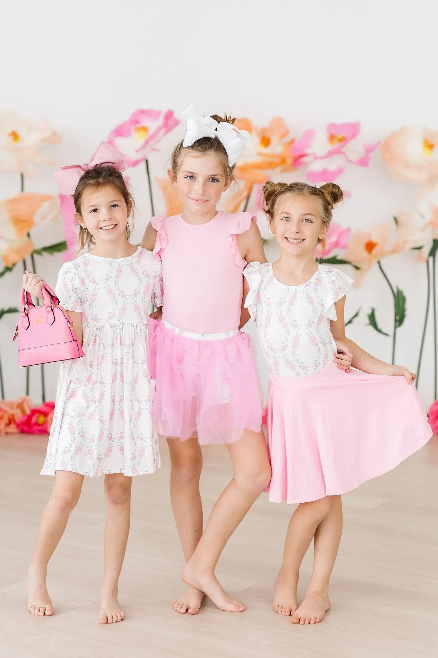 Mila & Rose ® Rosie Posie Short Sleeve Pocket Twirl Dress For Girls - Apparel & Accessories > Clothing > Dresses Twirl Pocket Dress S/S