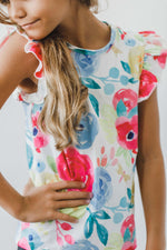 Rosie Short Sleeve Ruffle Tee For Girls Mila And Rose Mila & Rose ® Everetts Place: Online Boutique