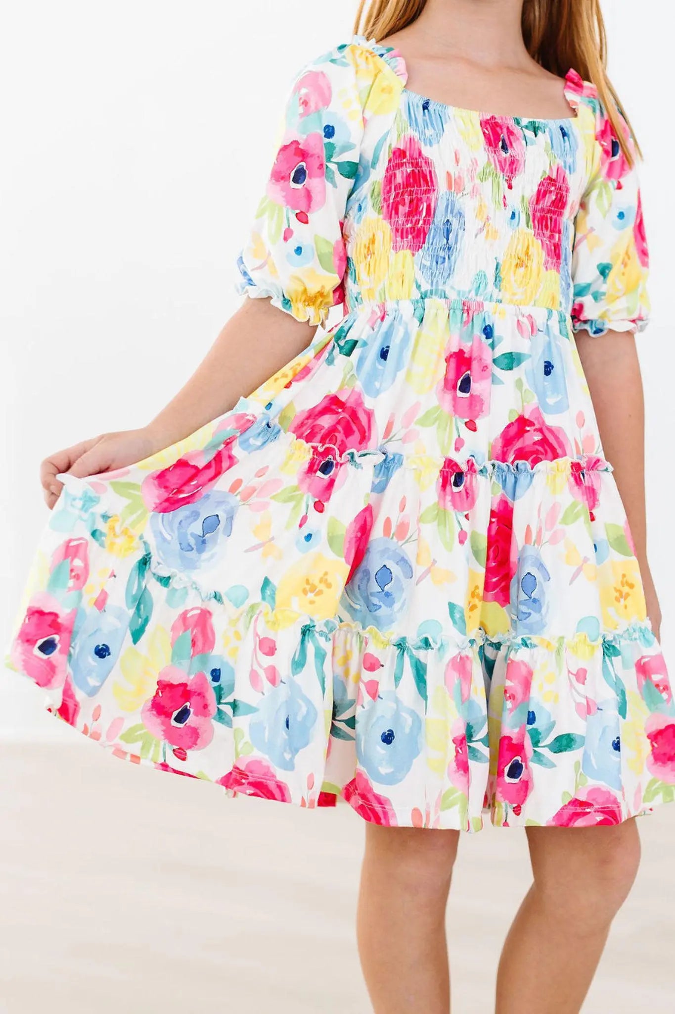 Rosie Smocked Ruffle Dress For Girls Mila And Rose Kids Mila & Rose ® Everetts Place: Online Boutique
